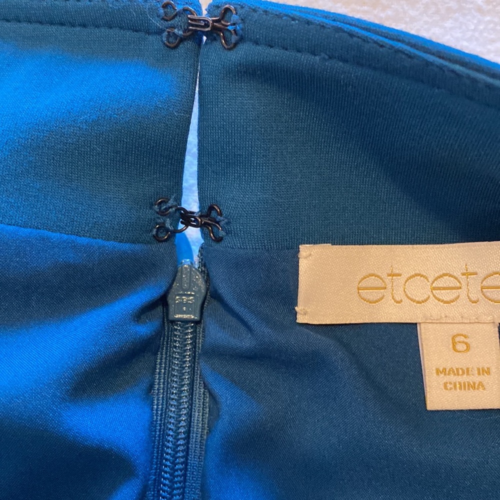 EUC like new blue Etcetera dress size 6 - Picture 4 of 7